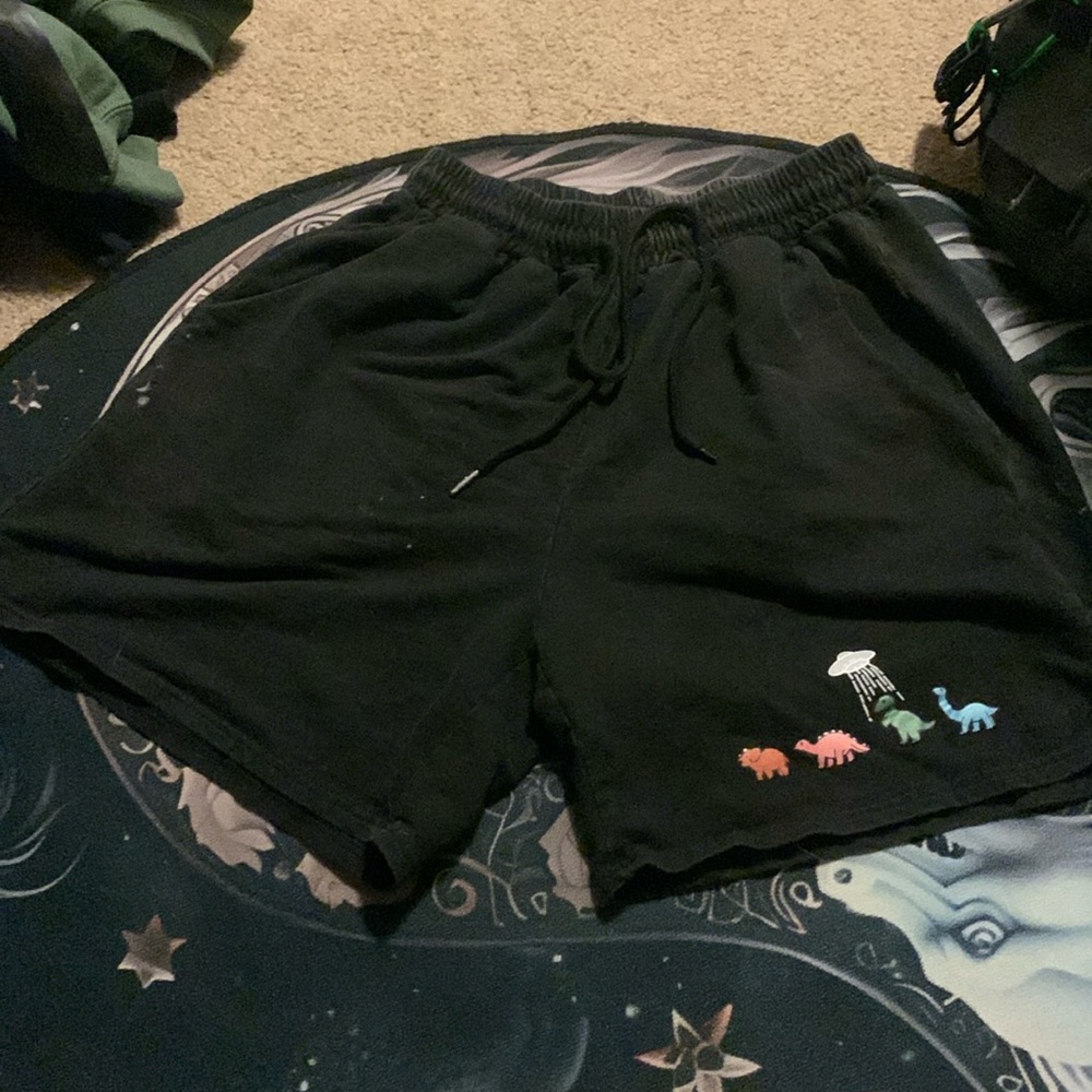 Dino alien abduction shorts